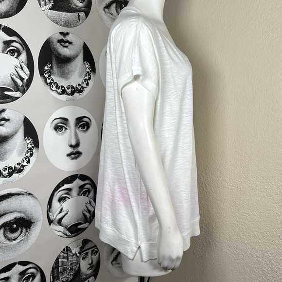 J. Jill White Relaxed Fit Vneck Short Sleeve Top, Sz L, New With Tags! - Picture 4 of 11